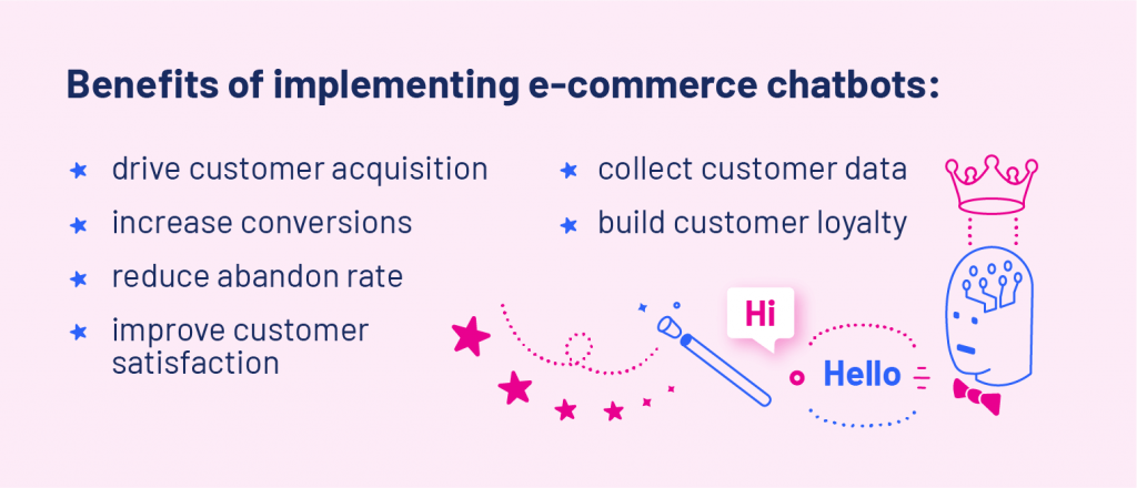 Benefits of implementing ecommerce chatbots